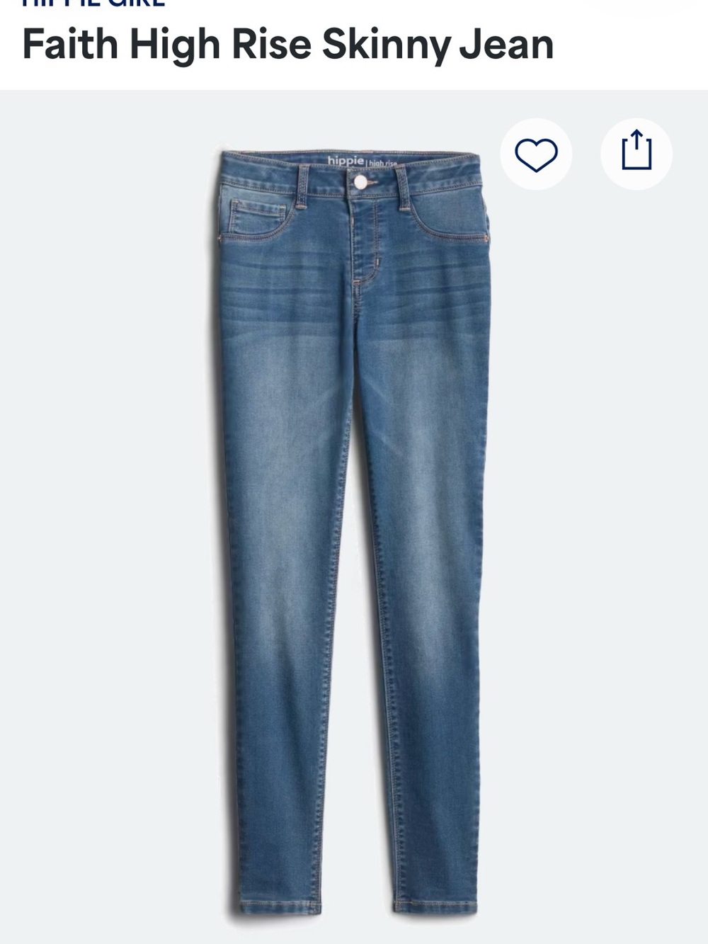 Faith High Rise Skinny Jean - Blue